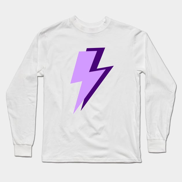 Purple Lightning Flash Long Sleeve T-Shirt by OneThreeSix